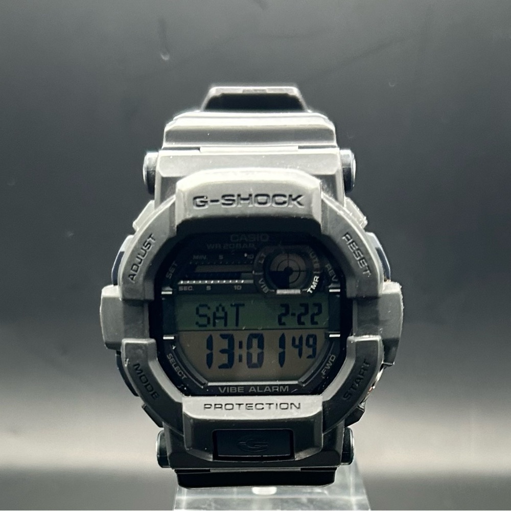 Casio G Shock Men’s GD-350 Gray Strap Digital Watch 53mm Preowned Great Condi